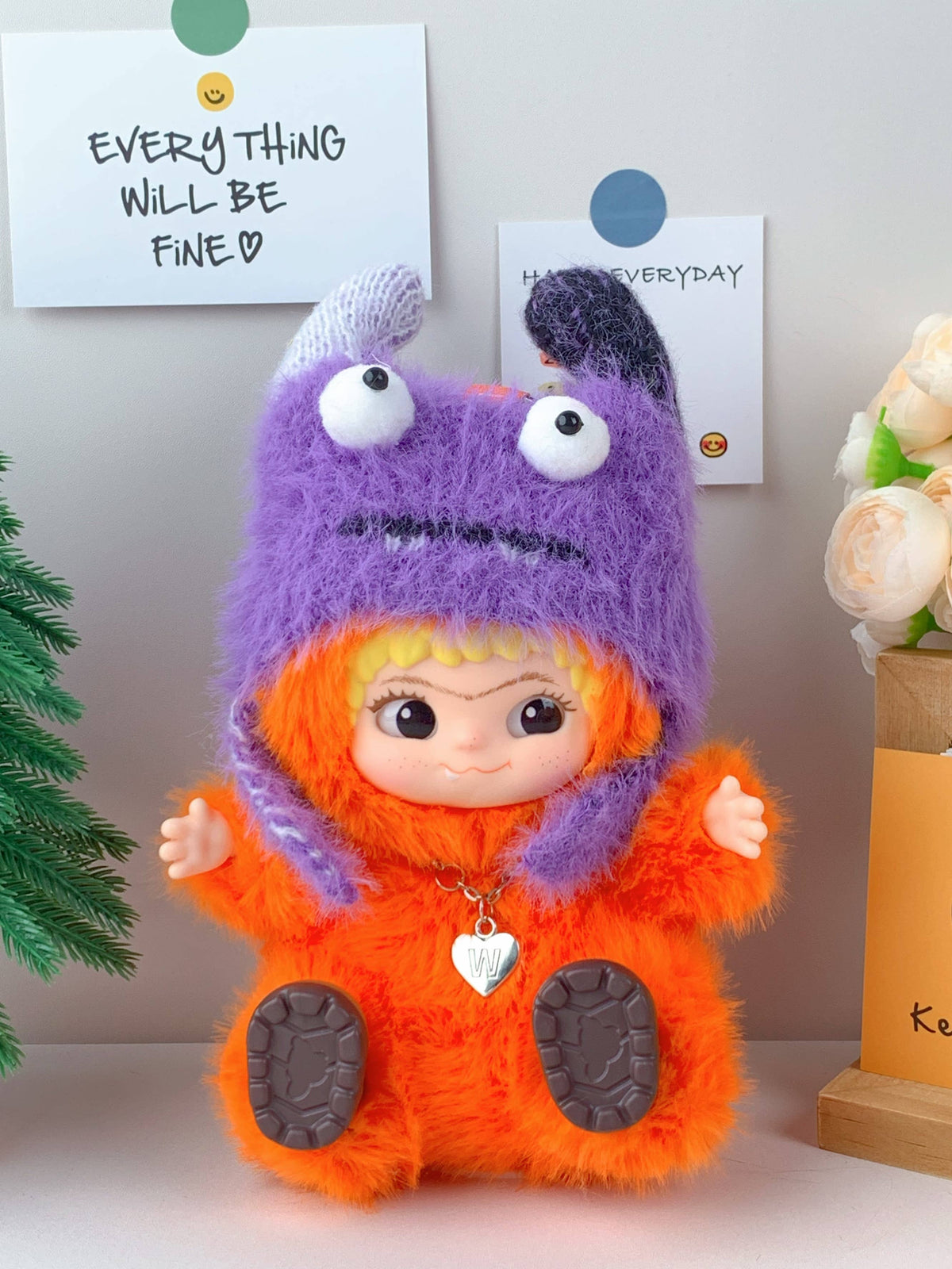 Wakuku dolls – One-of-a-Kind Art Toy: Mix colors