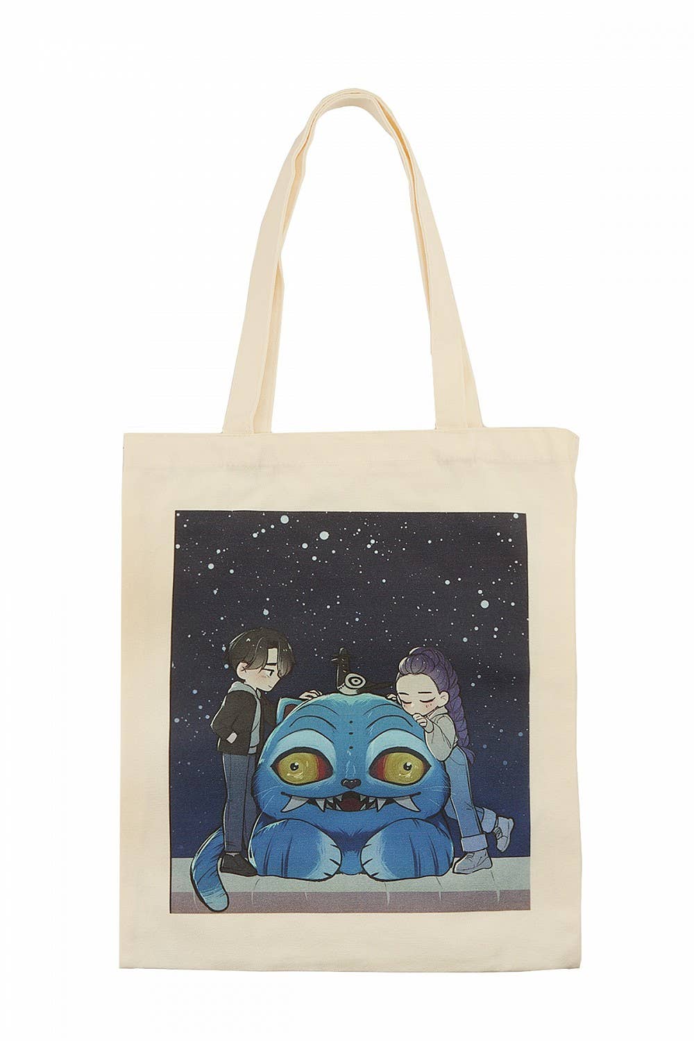 K-pop Demon Hunter Blue Tiger Derpy KPOP CANVAS TOTE BAG: MIX