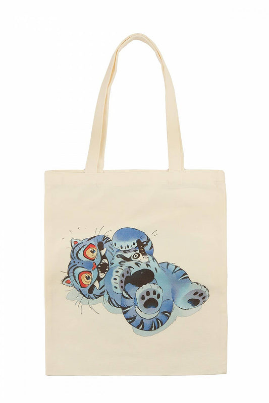 K-pop Demon Hunter Blue Tiger Derpy KPOP CANVAS TOTE BAG: MIX