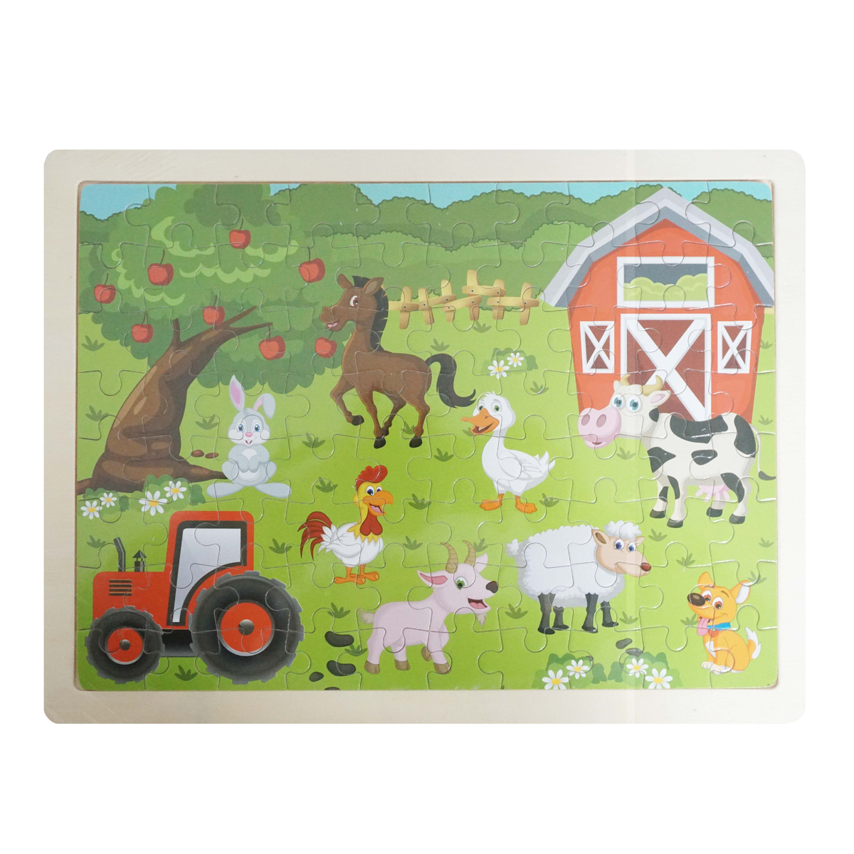 Wooden Jigsaw Puzzle, 6 Options Available: Barnyard