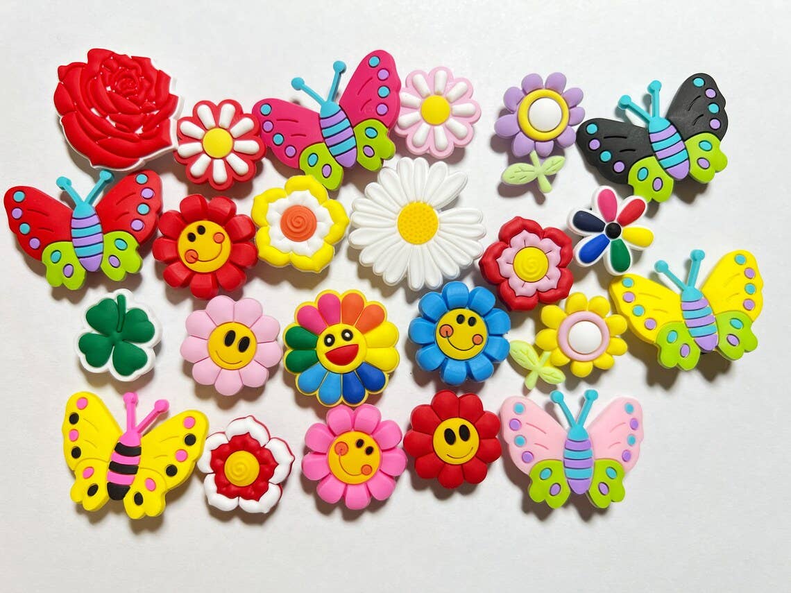 Pick your own Colorful Flowers Design Theme Shoe Charms Best Quality JuliesDecalDesign: #14