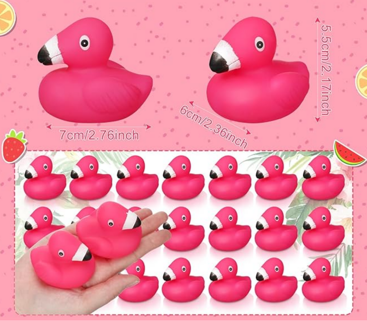 🦩 Pink Flamingo Rubber