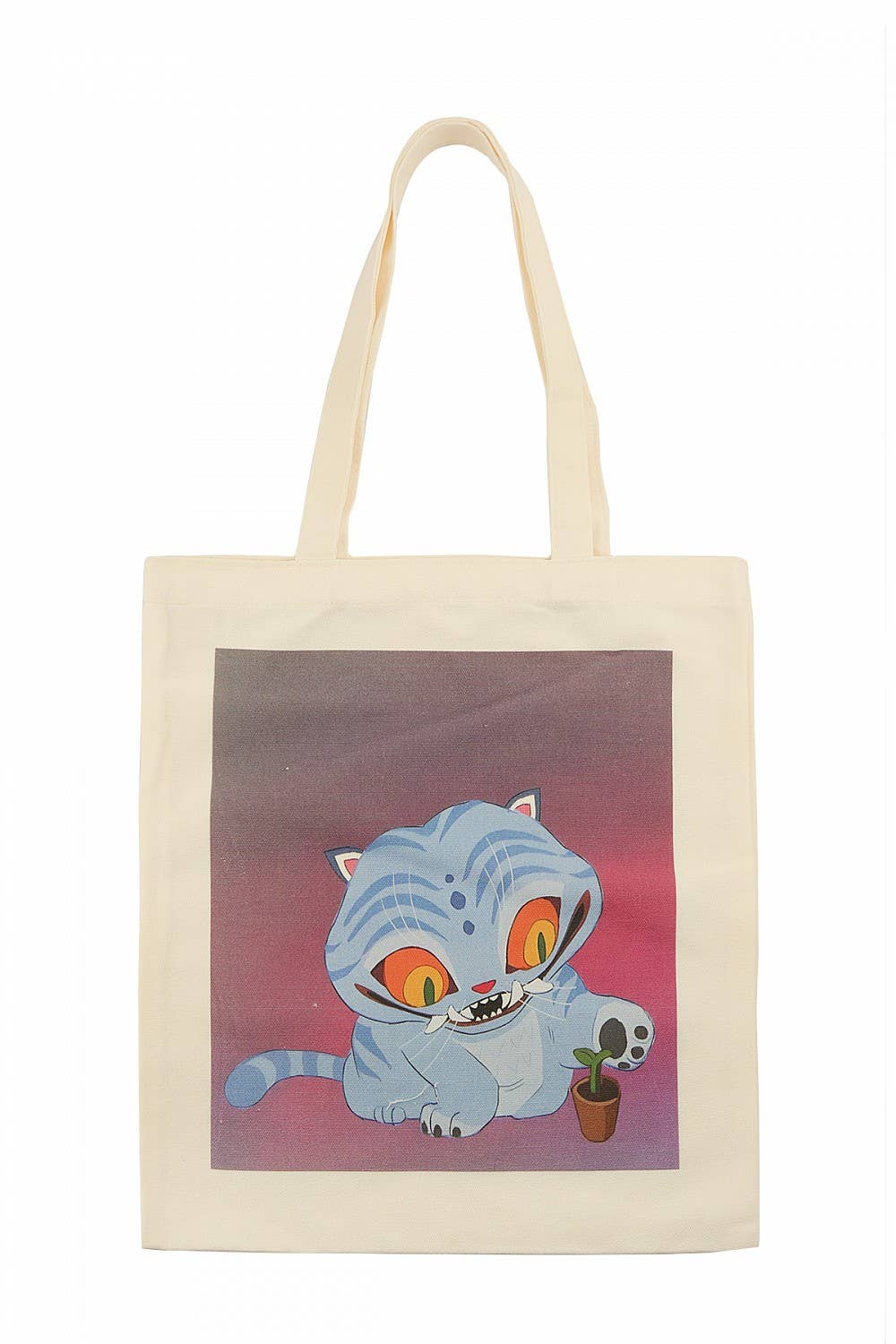 K-pop Demon Hunter Blue Tiger Derpy KPOP CANVAS TOTE BAG: MIX